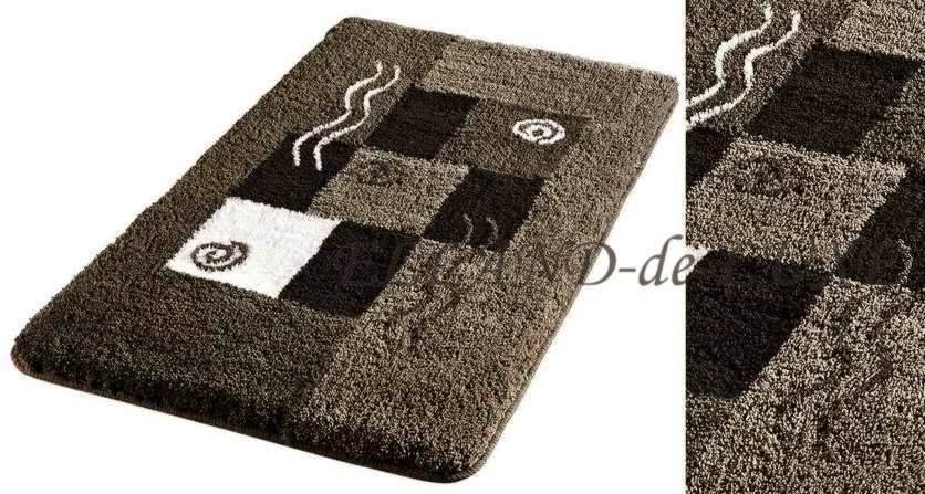 1x badematte 90 x 160 schwarz weià grau teppich matte vorleger ...