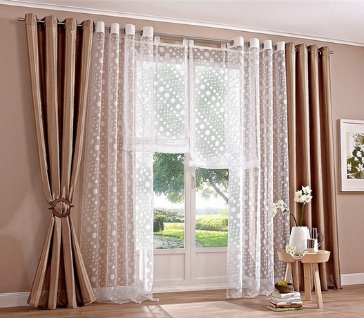 2 st gardine vorhang 140 x 225 weià punkte Ãsen schal scherli ... Vorhänge wohnzimmer weiß