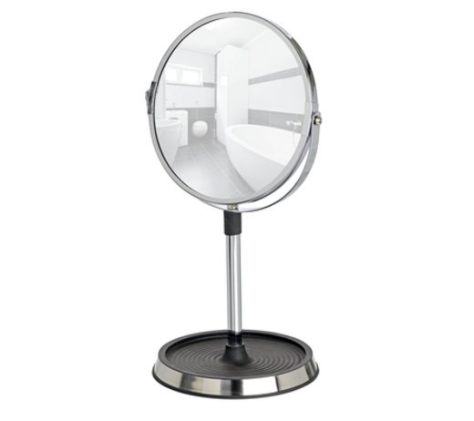 chrom Spiegelfl/äche /ø 17 cm Stahl Wandspiegel mit 3fach-Vergr/ö/ßerung 19 x 38,5 x 50 cm 300 /% Vergr/ö/ßerung Wenko Kosmetik-Wandspiegel Teleskop Exclusiv