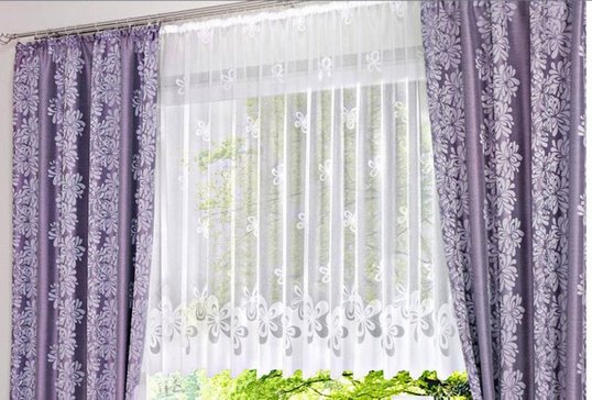 LANGSTORE JACQUARD STORE GARDINE 245 x 450 WEIss DEKO VORHANG